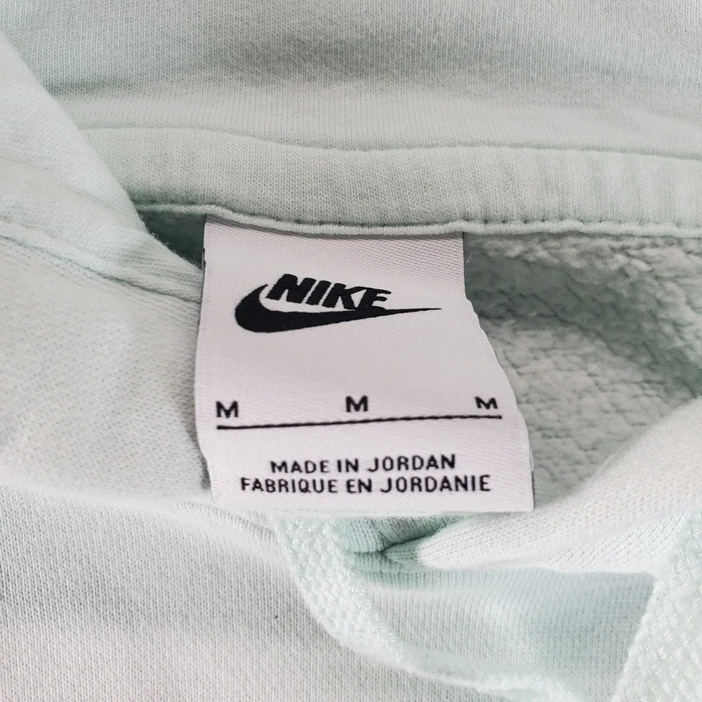 Nike Hoodie Mens Medium Mint Green Sportswear Club Fleece Pullover BV2654-394